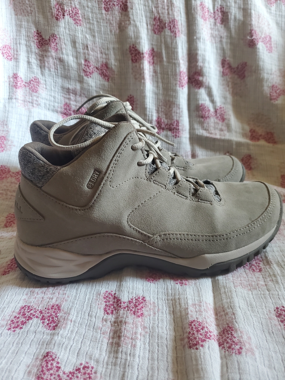 Merrell Women's Lace-Up Hiking Boots in Taupe.